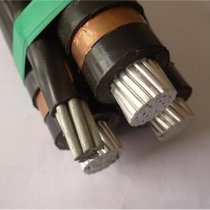 MV Copper / Aluminum Aerial Bundle Conductor Cable 6.35/11KV 3x95mm2 3X185mm2